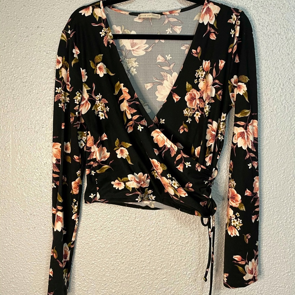 Floral Wrap Long sleeve